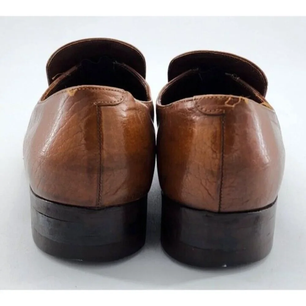 FLORSHEIM Royal Imperial RITZ Cognac Brown‎ Leather Loafer SLIP-ON Shoes Size 11